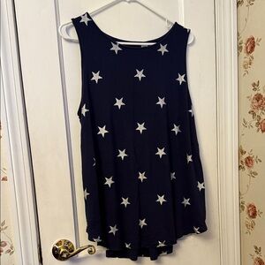 💙 Old Navy Dark Blue Star Tank Top Sz XL